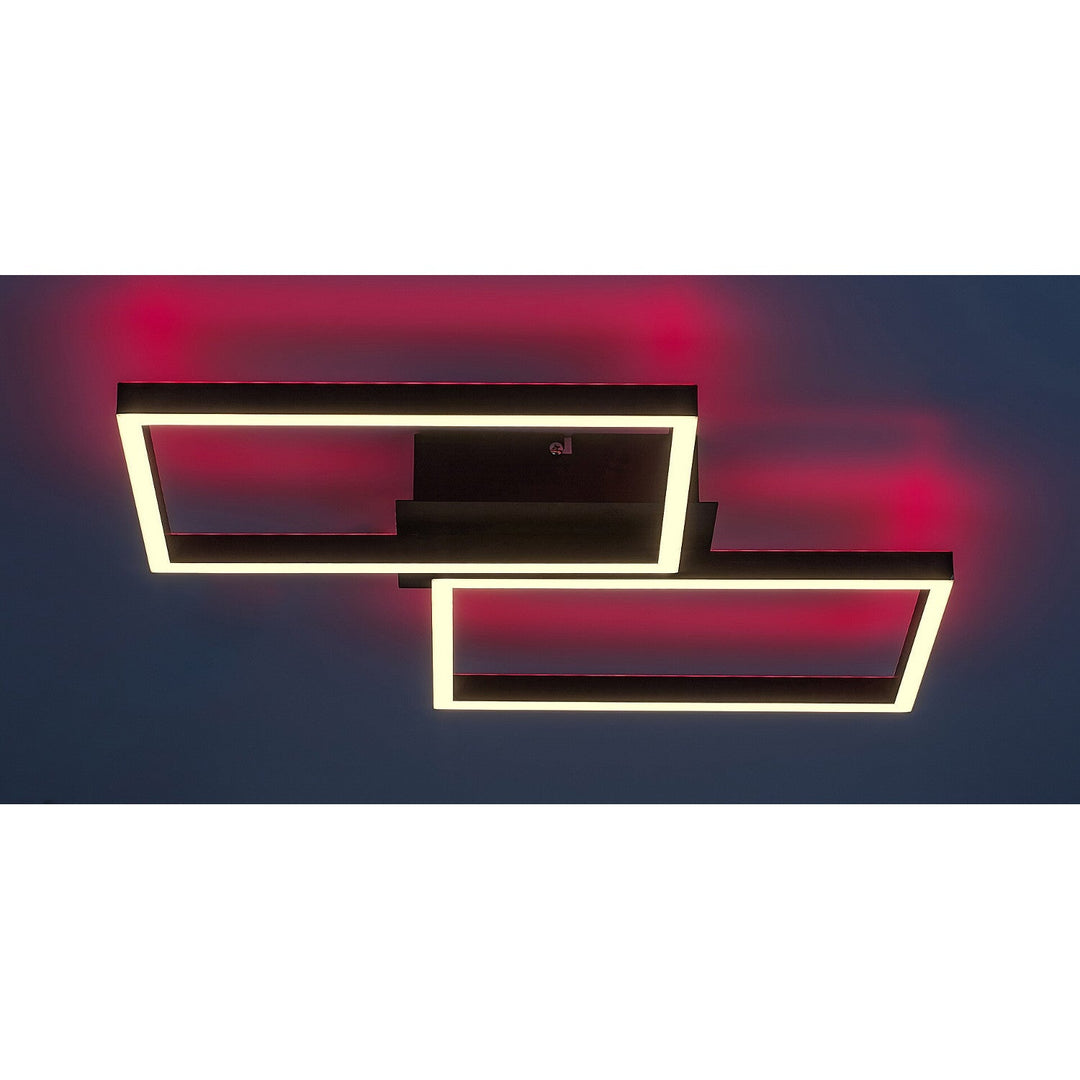 Rabalux lampa, stropna lampa, LED 40W, crna, daljinski upravljač, Ludano