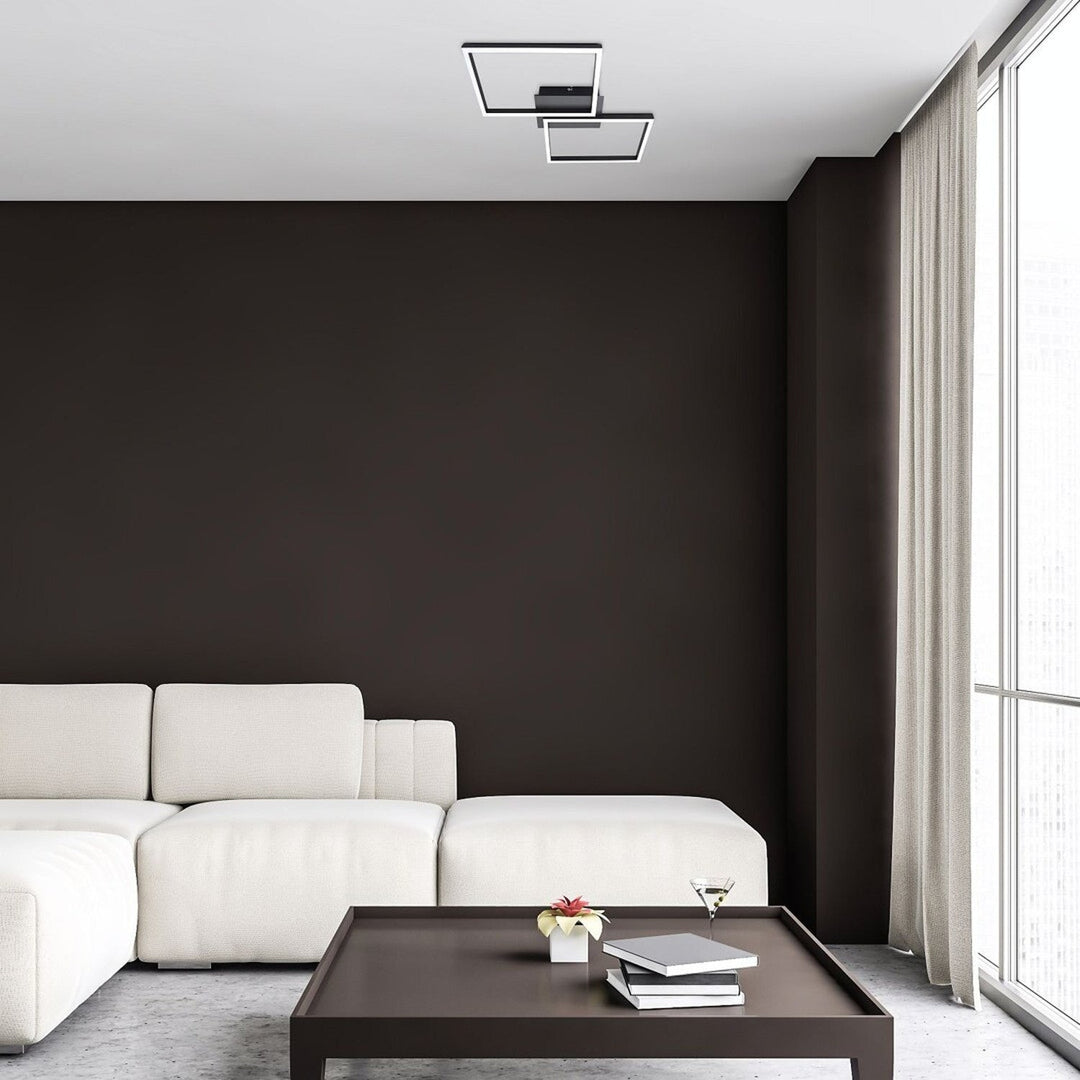 Rabalux lampa, stropna lampa, LED 40W, crna, daljinski upravljač, Ludano