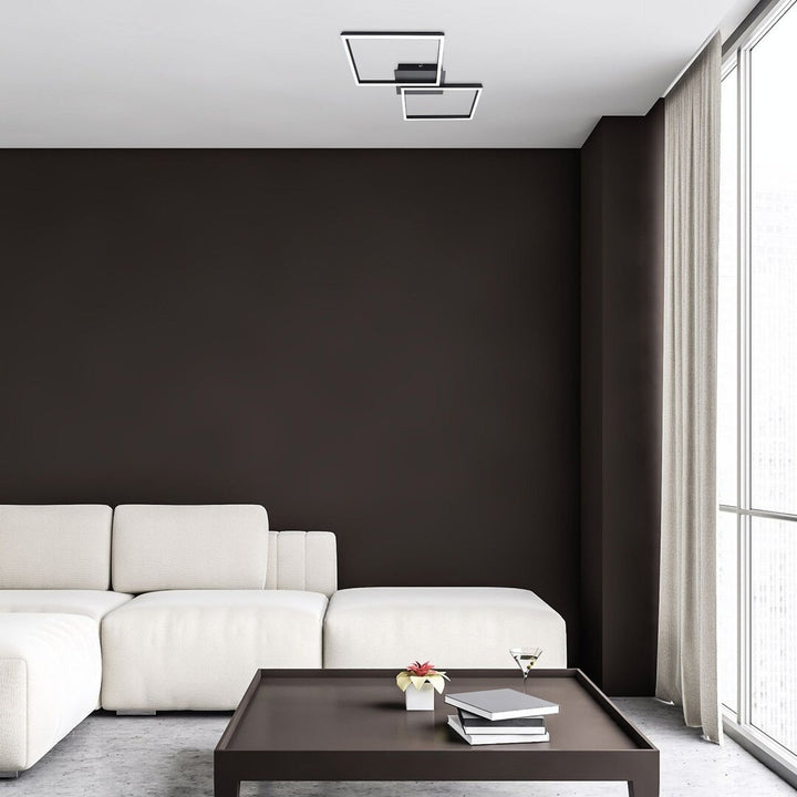 Rabalux lampa, stropna lampa, LED 40W, crna, daljinski upravljač, Ludano