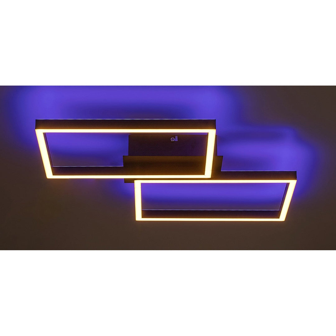 Rabalux lampa, stropna lampa, LED 40W, crna, daljinski upravljač, Ludano