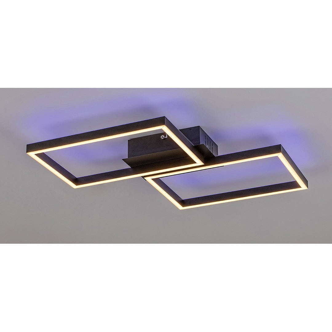 Rabalux lampa, stropna lampa, LED 40W, crna, daljinski upravljač, Ludano
