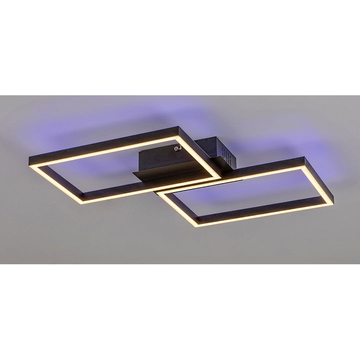 Rabalux lampa, stropna lampa, LED 40W, crna, daljinski upravljač, Ludano