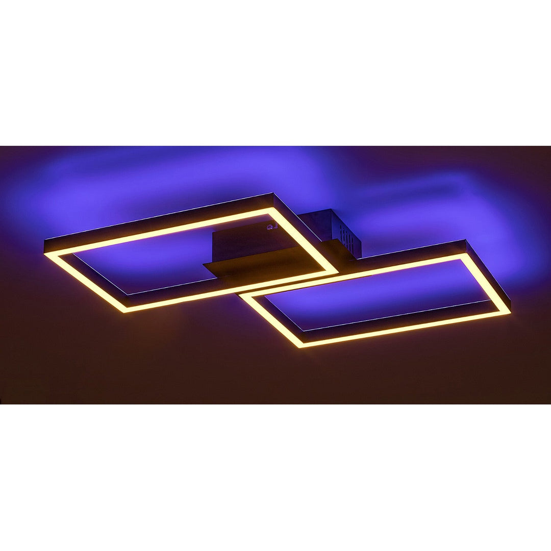 Rabalux lampa, stropna lampa, LED 40W, crna, daljinski upravljač, Ludano