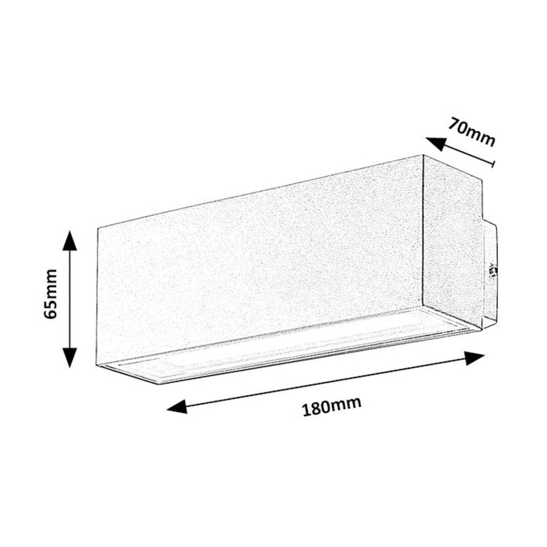 Rabalux lampa, zidna, vanjska, LED, 10W, IP54, Mataro