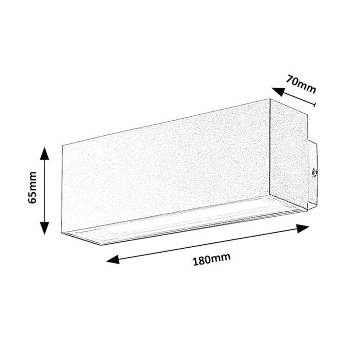 Rabalux lampa, zidna, vanjska, LED, 10W, IP54, Mataro