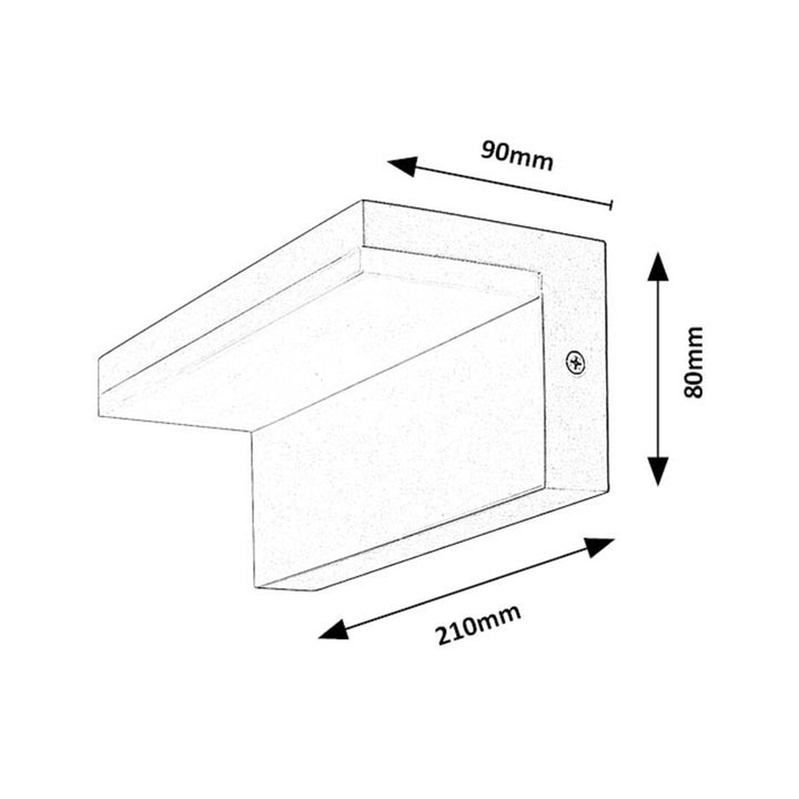Rabalux lampa, zidna, vanjska, LED, 10W, IP54, bijela, Zaragoza