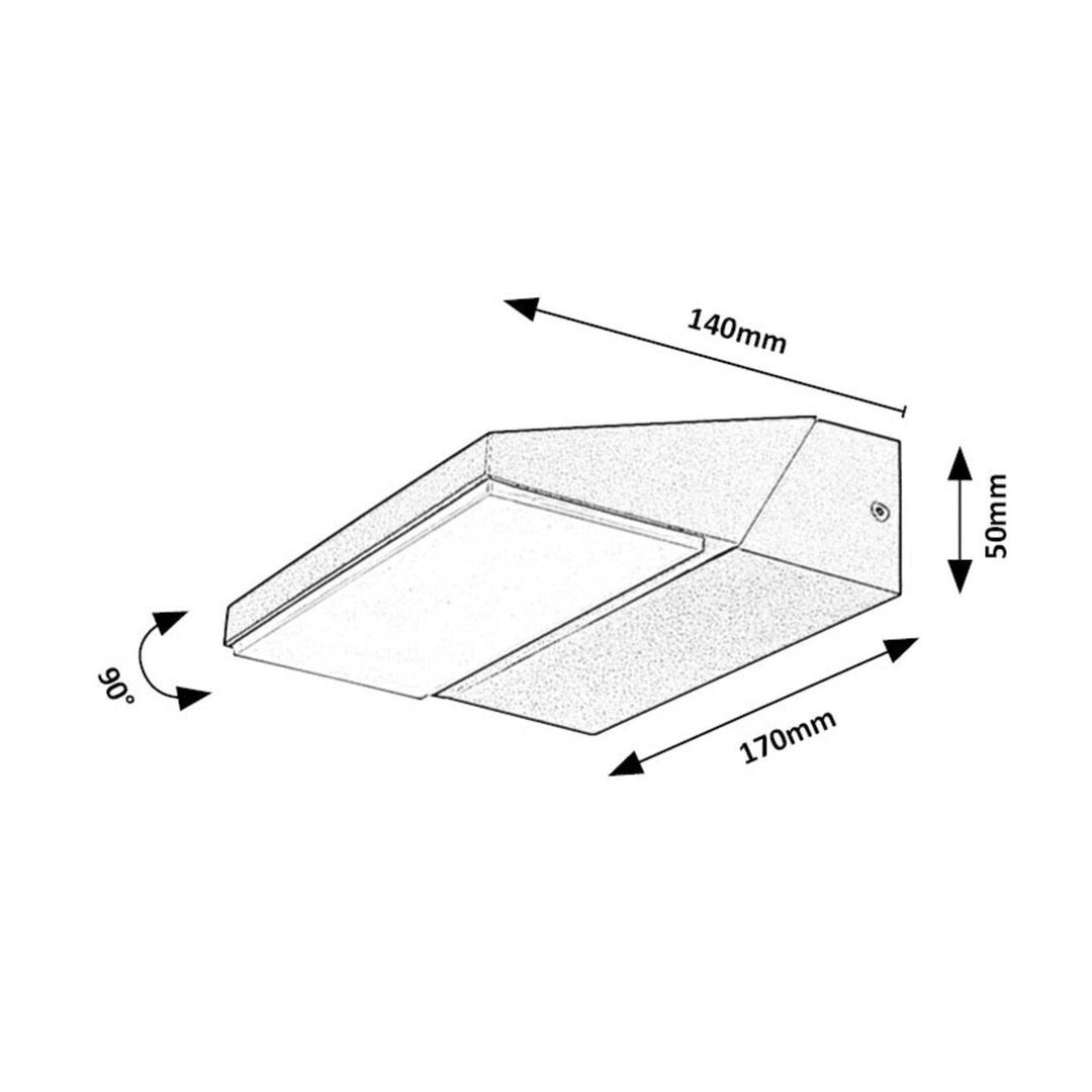 Rabalux lampa, vanjska, zidna, LED, 13W, IP65, Senica