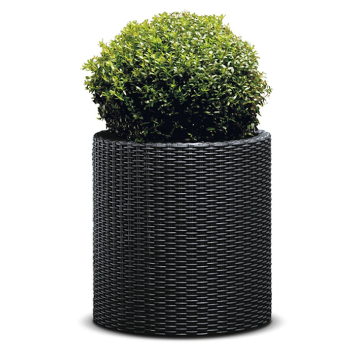 Keter posuda, okrugla, promjer 36 cm, antracit, cilindrični sadilnik M