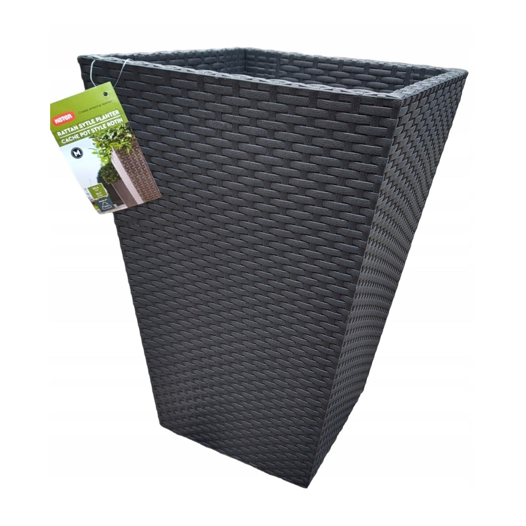 Keter posuda, pravokutna, visina 57 cm, antracit, Rattan Planter M