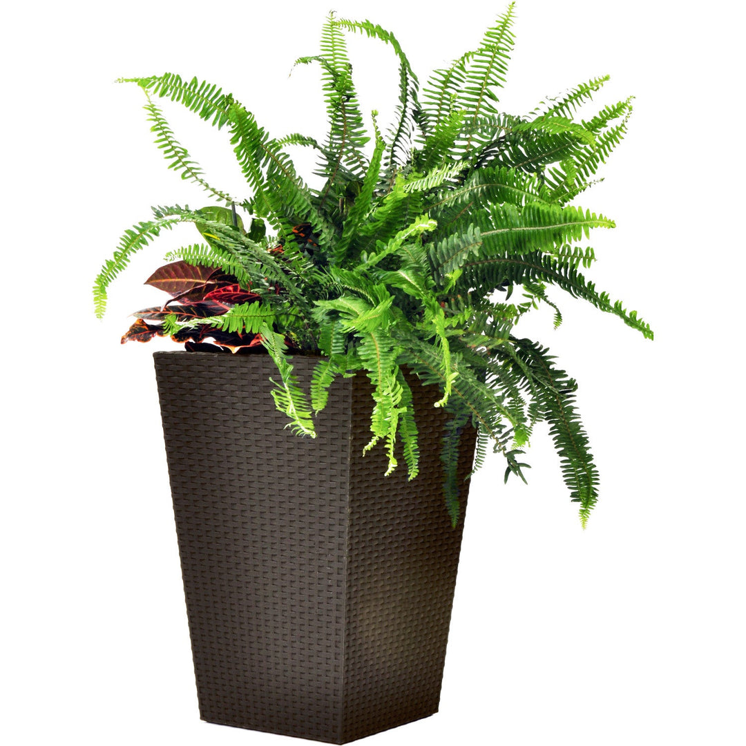 Keter posuda, pravokutna, visina 57 cm, smeđa, Rattan Planter M