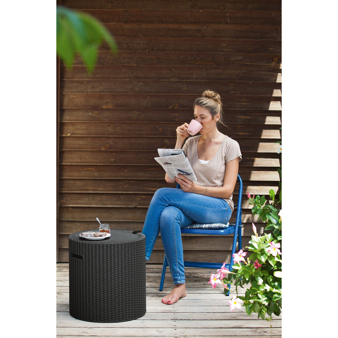 Keter stol s pohranom i sjedištem, antracit, Cool Stool