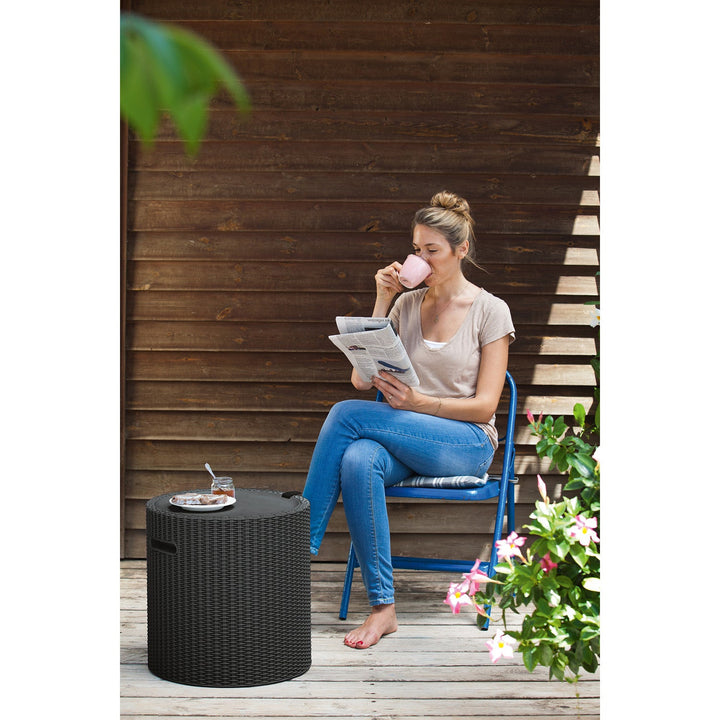 Keter stol s pohranom i sjedištem, antracit, Cool Stool