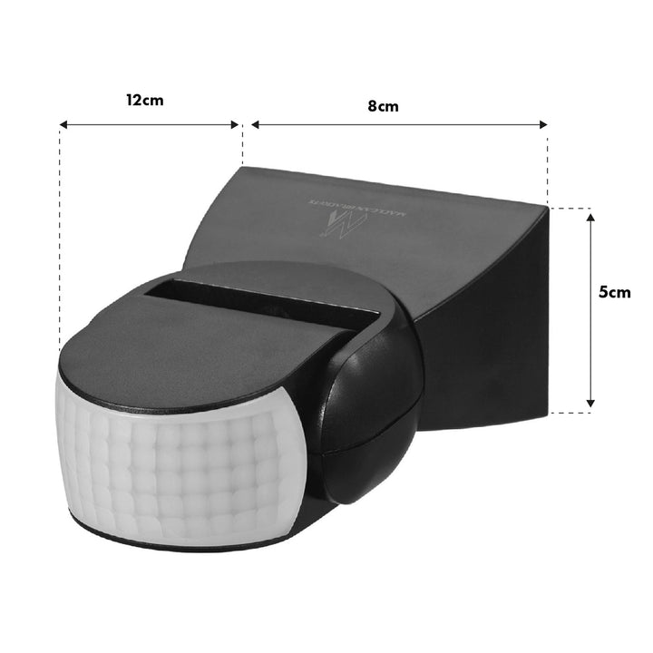 Maclean IP65 infracrveni PIR senzor pokreta, sivi, domet 12 m, MCE201 GR