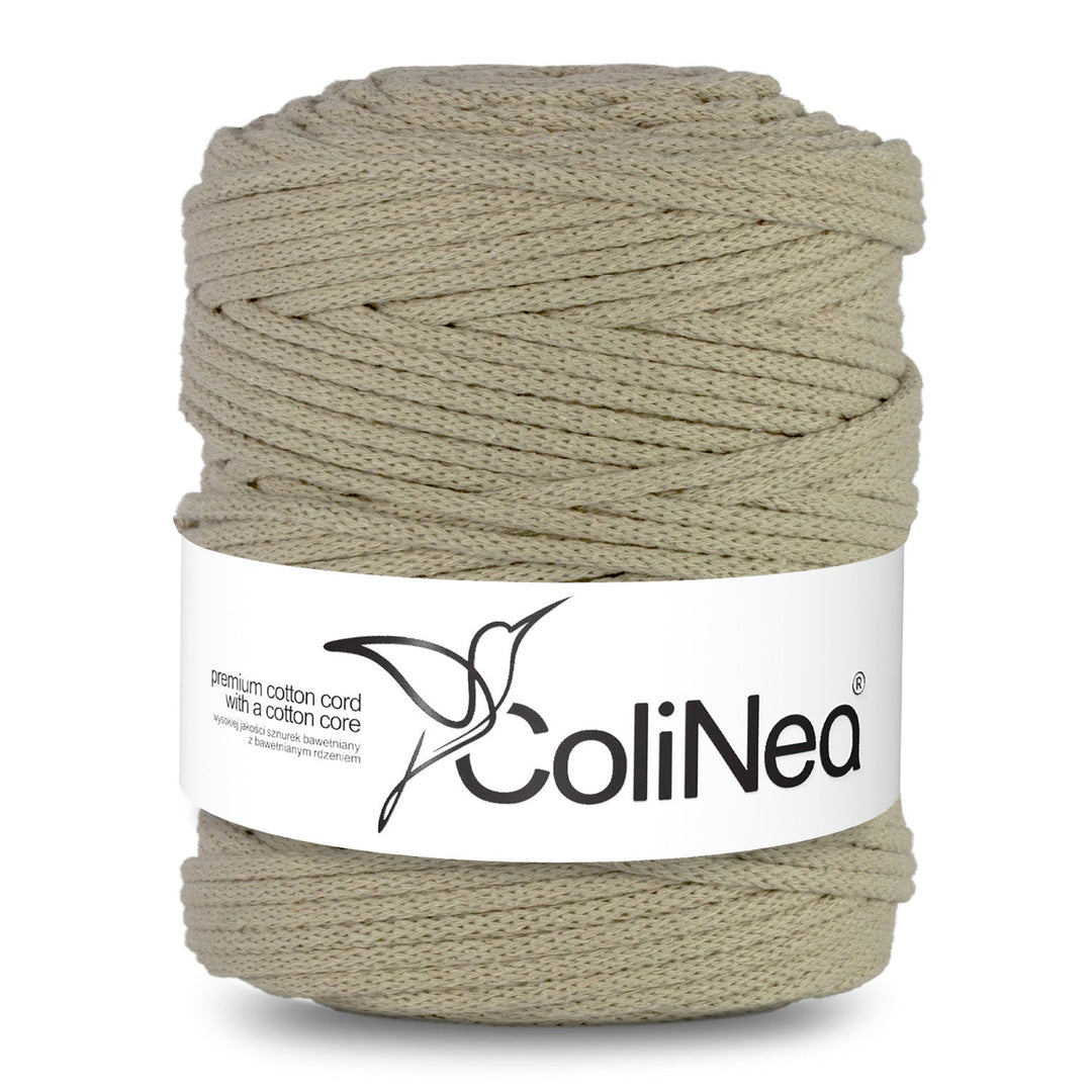 ColiNea, pamučni užad s pamučnim jezgrom, pleteno, 5 mm, 200 m, svijetlo bež