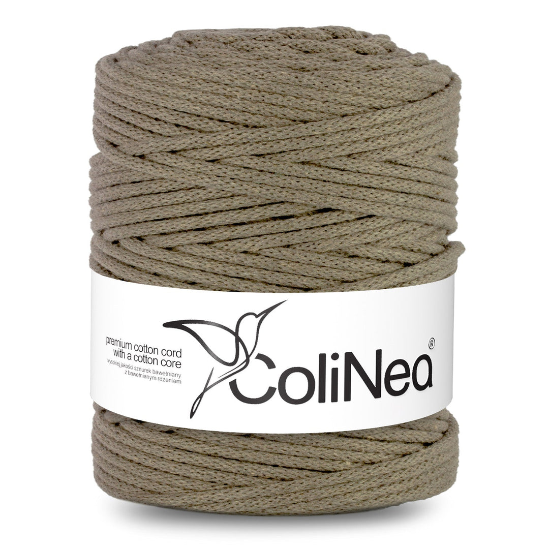 ColiNea, pamučni užad s pamučnim jezgrom, pleteno, 5 mm, 200 m, tamno bež