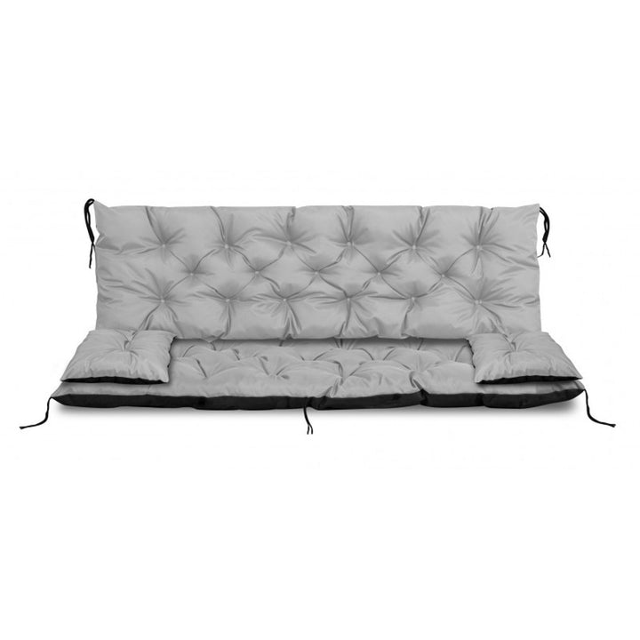 Svijetlosivi vrtni set 120x60x50 cm + 2 jastuka 42 x 42 cm