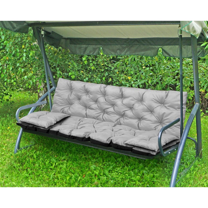 Svijetlosivi vrtni set 120x60x50 cm + 2 jastuka 42 x 42 cm