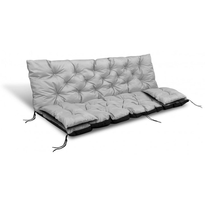 Svijetlosivi vrtni set 120x60x50 cm + 2 jastuka 42 x 42 cm