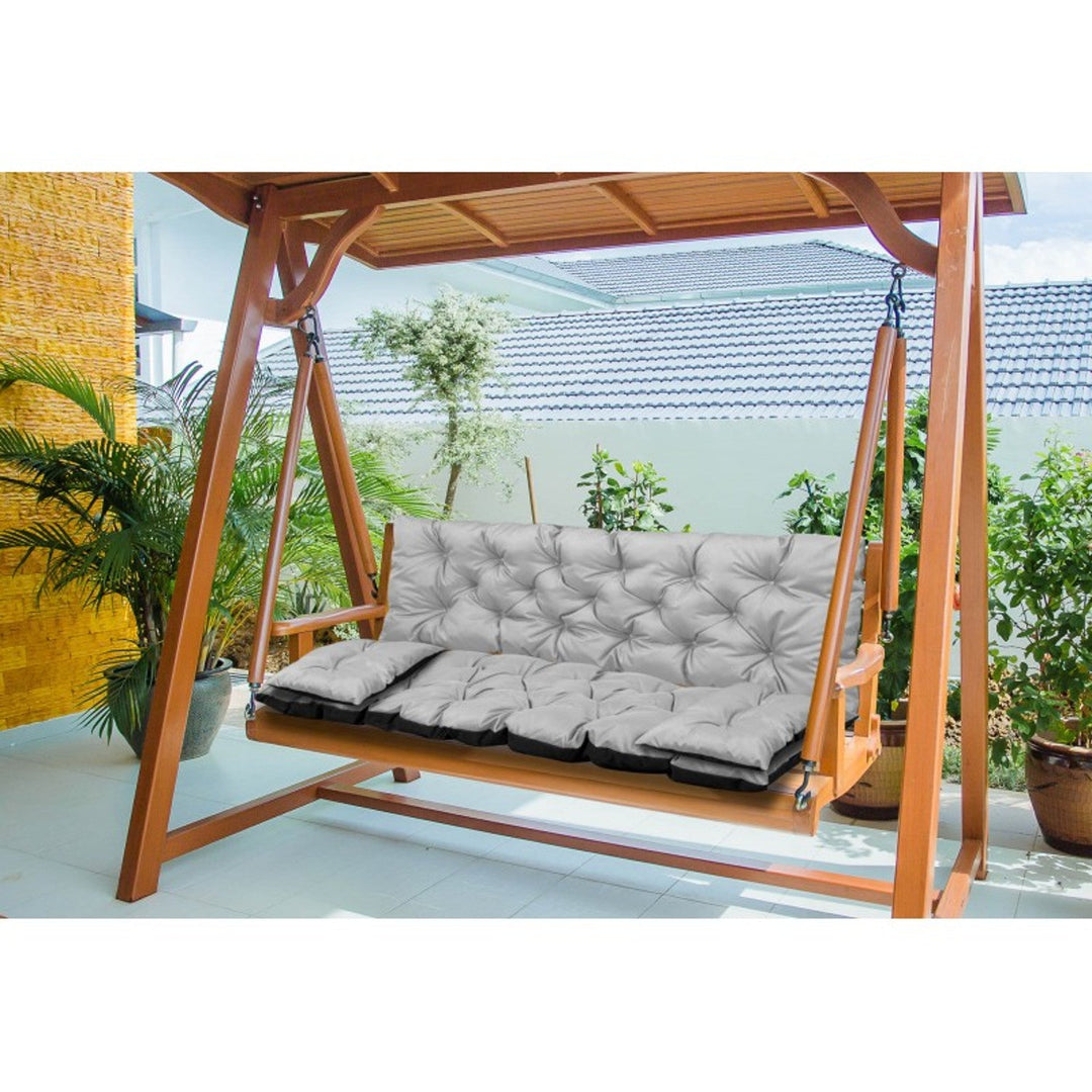 Svijetlosivi vrtni set 150x60x50 cm + 2 jastuka 42 x 42 cm