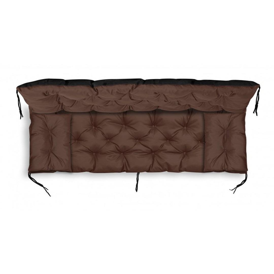 Smeđi vrtni set 100x60x50 cm + 2 jastuka 42 x 42 cm