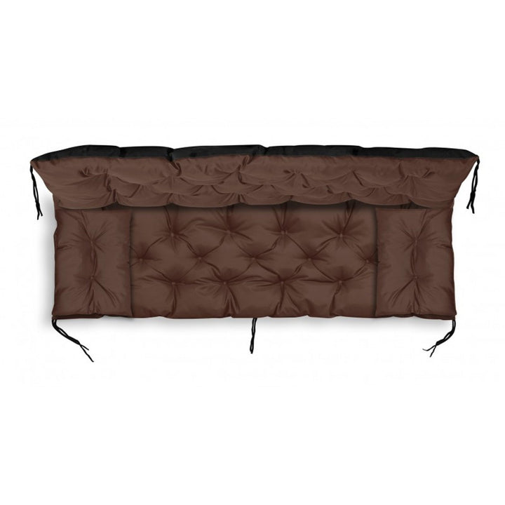 Smeđi vrtni set 120x60x50 cm + 2 jastuka 42 x 42 cm