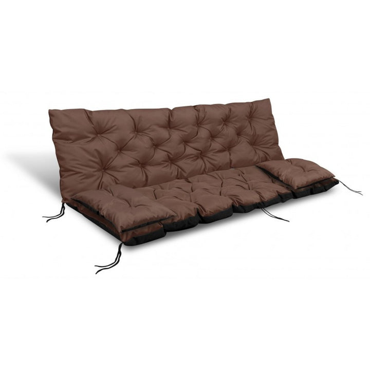 Smeđi vrtni set 120x60x50 cm + 2 jastuka 42 x 42 cm