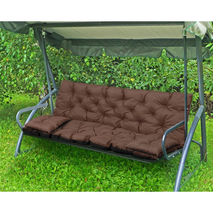 Smeđi vrtni set 150x60x50 cm + 2 jastuka 42 x 42 cm