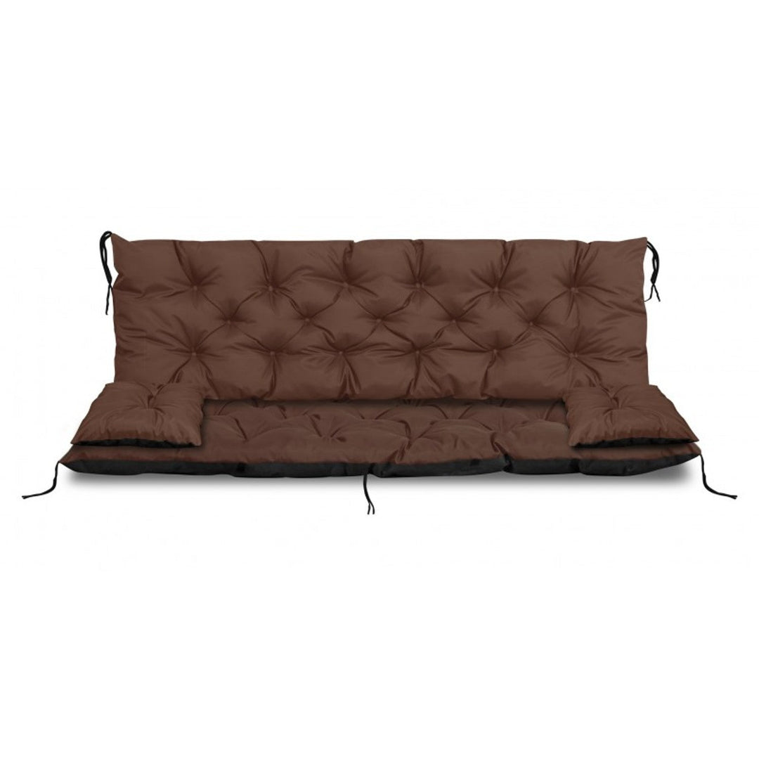 Smeđi vrtni set 180x60x50 cm + 2 jastuka 42 x 42 cm
