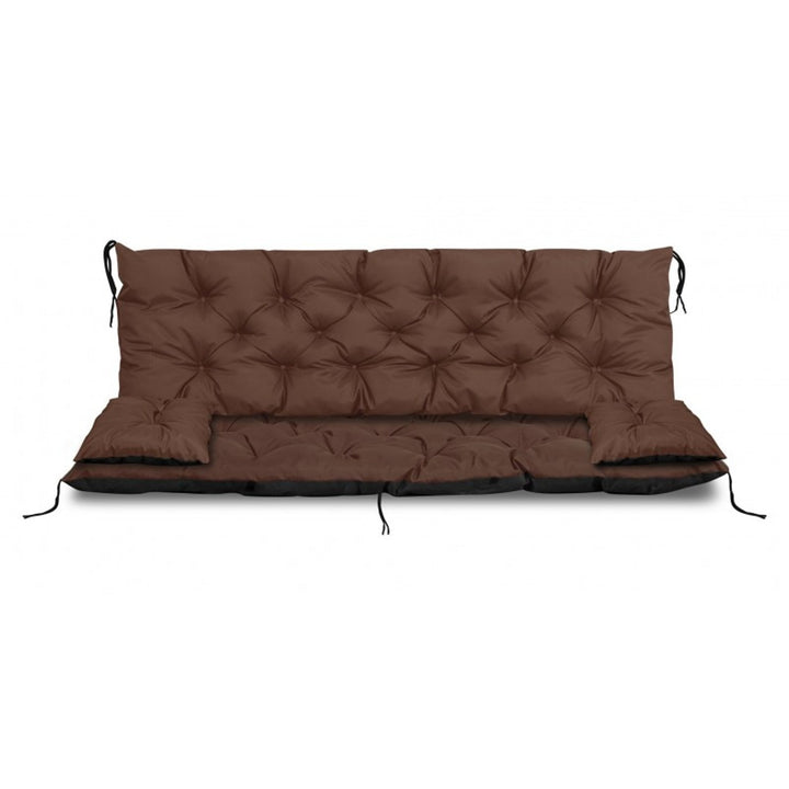 Smeđi vrtni set 180x60x50 cm + 2 jastuka 42 x 42 cm