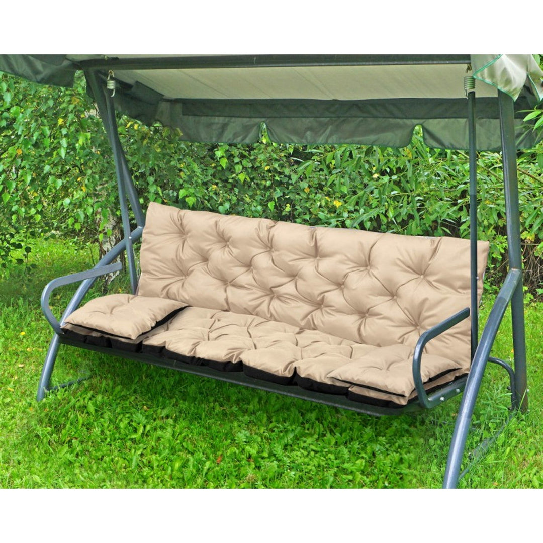 Bež vrtni set 180x60x50 cm + 2 jastuka 42 x 42 cm