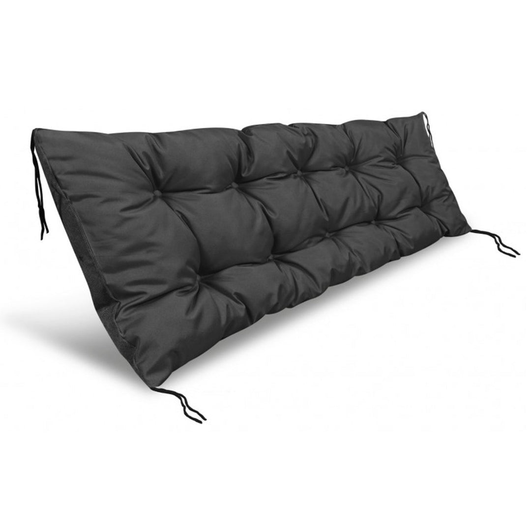 Vrtni jastuk za klupu od euro palete, crni, 120x40 cm