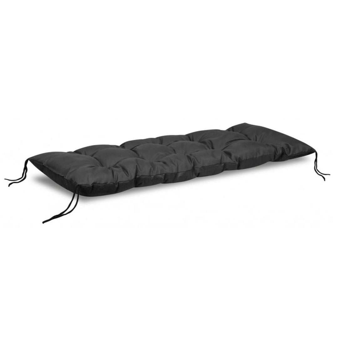 Vrtni jastuk za klupu od euro palete, crni, 120x40 cm