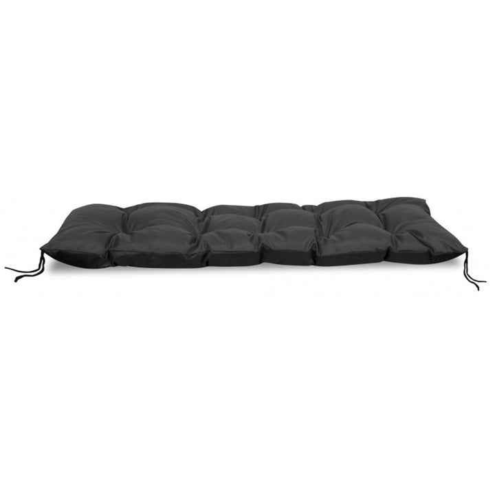 Vrtni jastuk za klupu od euro palete, crni, 120x40 cm