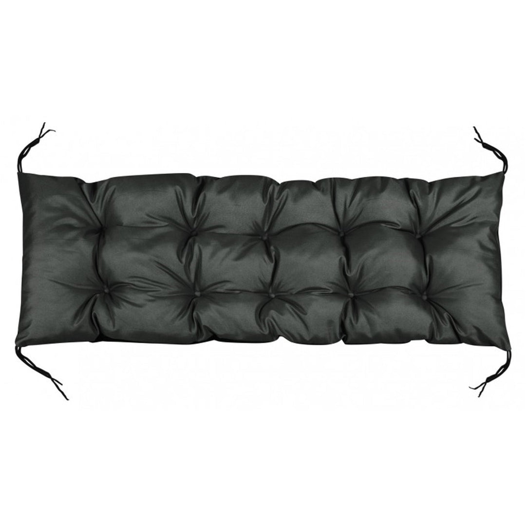 Vrtni jastuk za klupu od euro palete, crni, 120x40 cm