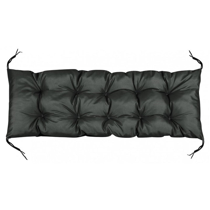 Vrtni jastuk za klupu od euro palete, crni, 120x40 cm