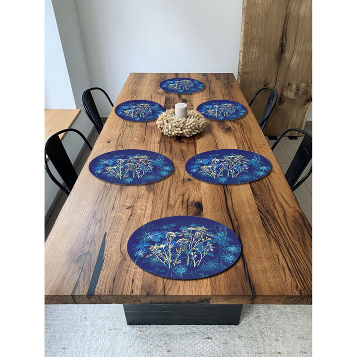 Set podmetača za stol Bertoni, 6 komada, okrugli, 33 cm, Midnight