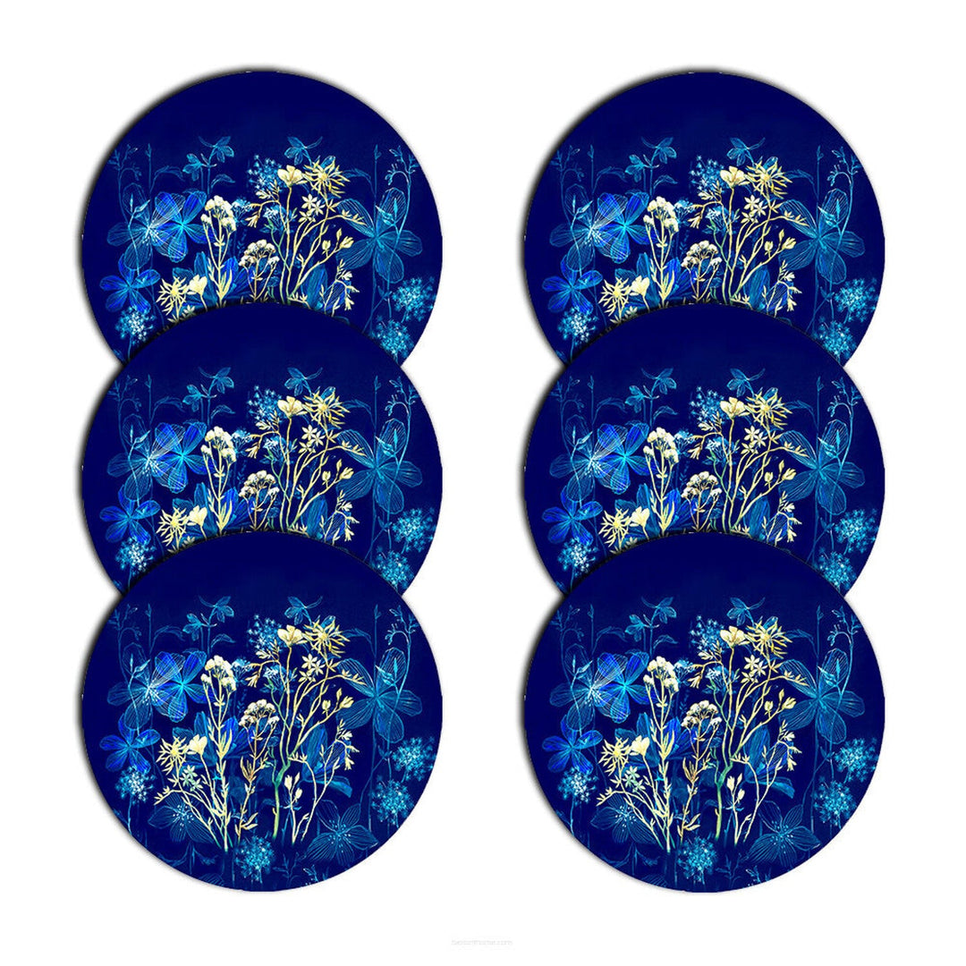 Set podmetača za stol Bertoni, 6 komada, okrugli, 33 cm, Midnight