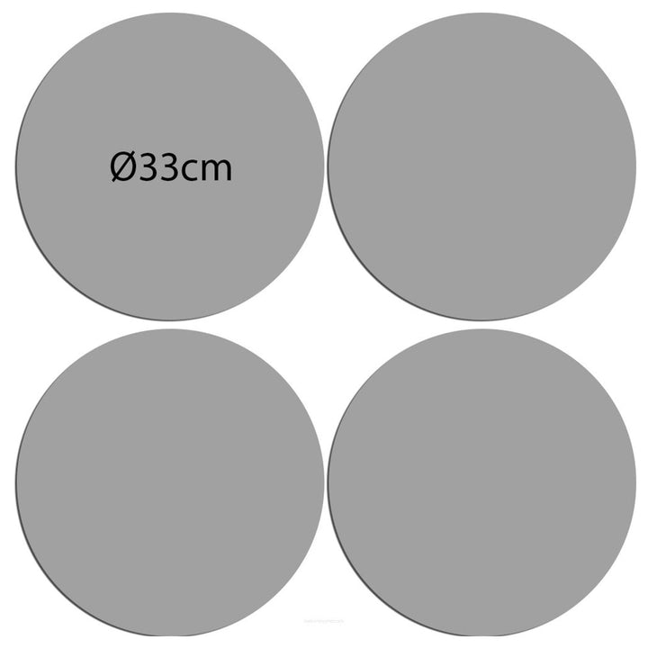 Set podmetača za stol Bertoni, 4 komada, okrugli, 33 cm, boja badema
