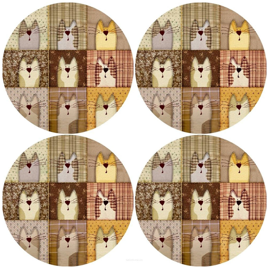 Set podmetača za stol Bertoni, 4 komada, okrugli, 33 cm, Pexeso bež