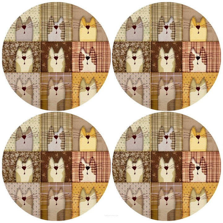 Set podmetača za stol Bertoni, 4 komada, okrugli, 33 cm, Pexeso bež