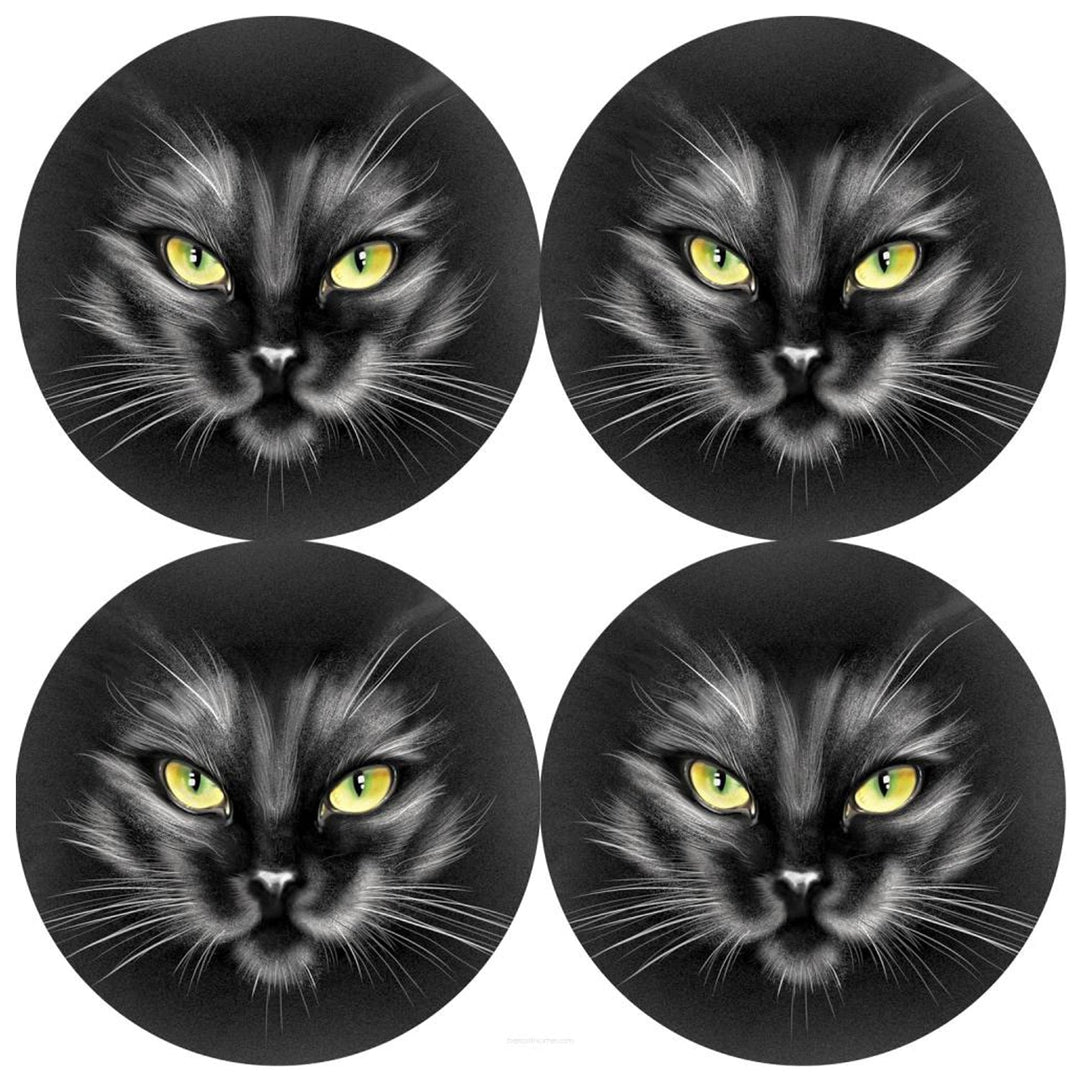 Set podmetača za stol Bertoni, 4 komada, okrugli, 33 cm, Nero