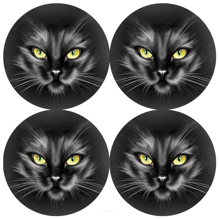 Set podmetača za stol Bertoni, 4 komada, okrugli, 33 cm, Nero