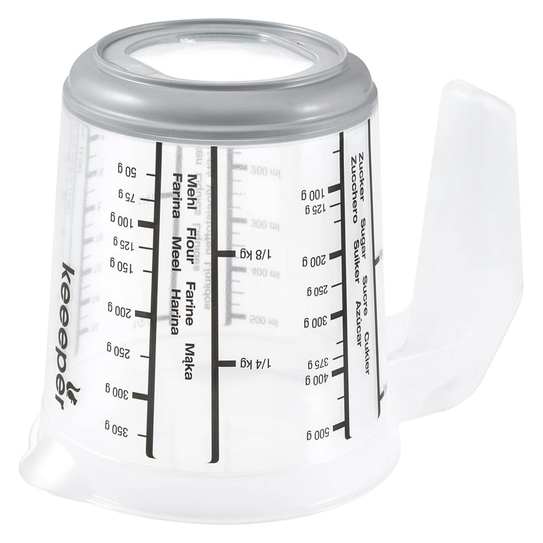 Keeeper mjerna posuda, neklizajuća, s ručkom, 0,5 l, nordijsko siva, Masimmo