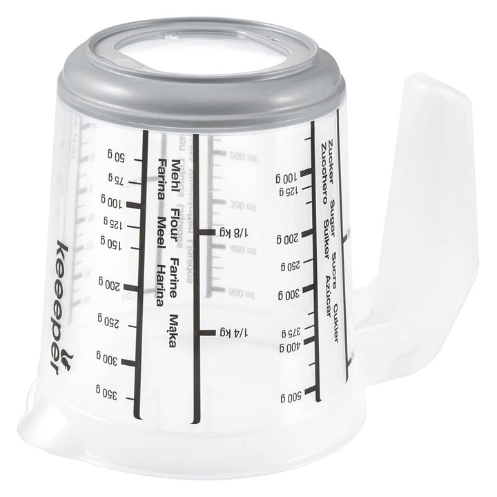 Keeeper mjerna posuda, neklizajuća, s ručkom, 0,5 l, nordijsko siva, Masimmo