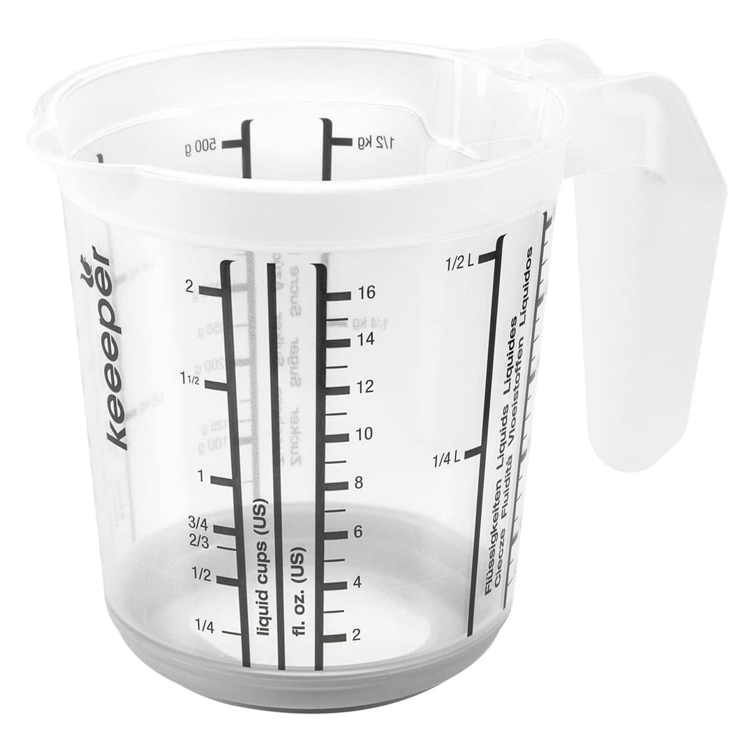 Keeeper mjerna posuda, neklizajuća, s ručkom, 0,5 l, nordijsko siva, Masimmo