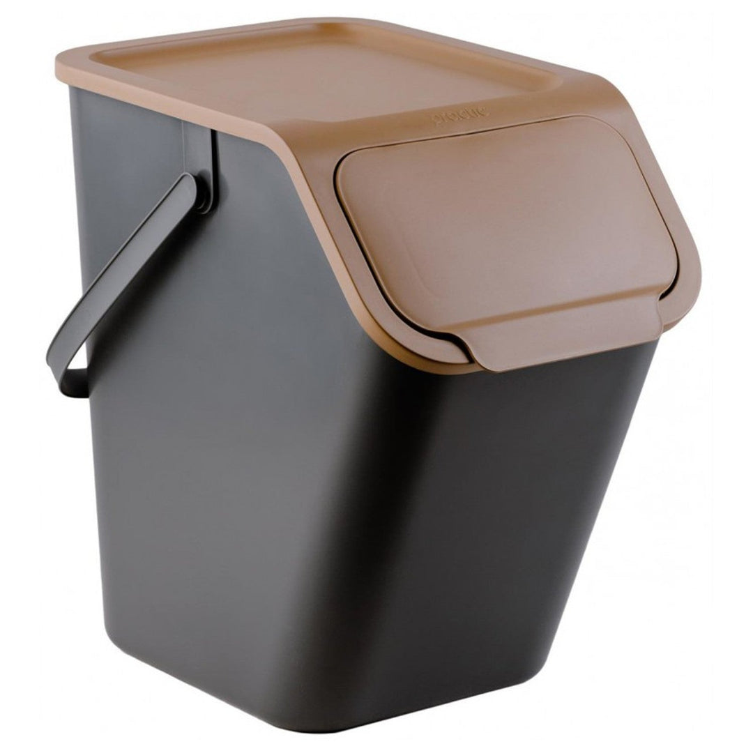 Praktičan set spremnika za razvrstavanje, 4x25 l, crni, Bini 10100599