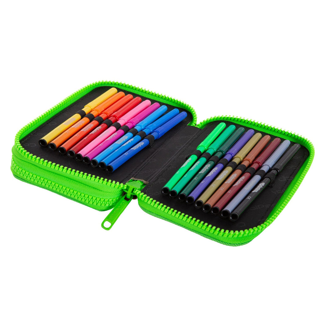 CoolPack City Jungle futrola za olovke s dodacima, čvrsta, prostrana C66199/F