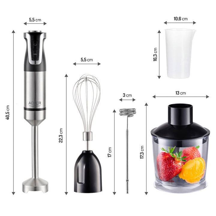 Adler ručni blender, 20 brzina, 1800 W, Turbo funkcija, AD 4627