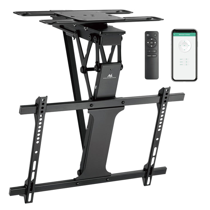 Maclean električni stropni nosač za TV, podrška za TUYA, max. VESA 600×400, 90° rotacija, daljinski upravljač, 32"–75", 35 kg, MC-490