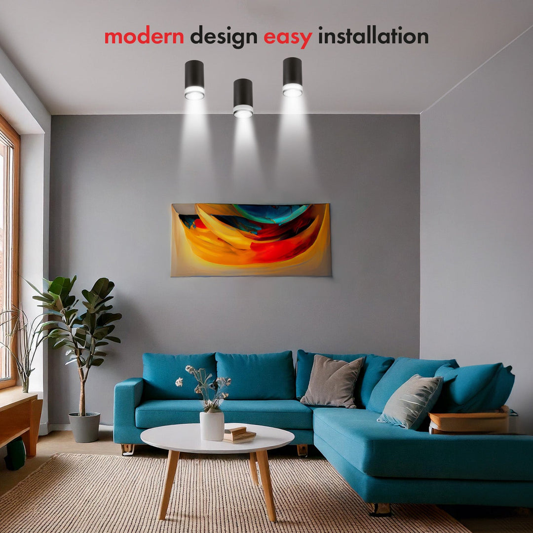 Rasvjetno tijelo za površinsku montažu / Maclean cijev, reflektor, okruglo, aluminij, GU10, 55x105 mm, crno, MCE361 B